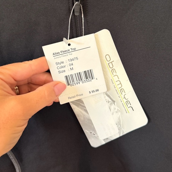 Obermeyer Alias Fleece Black and White 3/4 Zip Pullover Size M - Picture 5 of 8